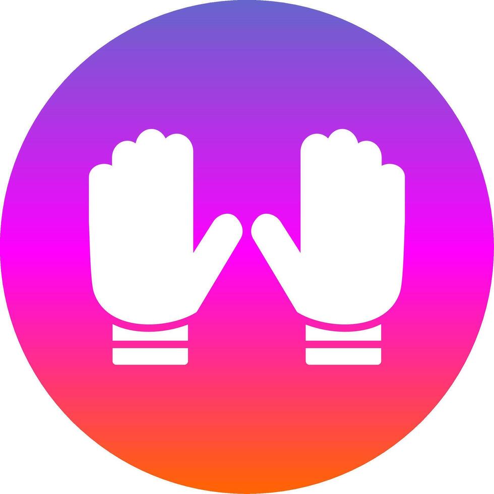 Glove Glyph Gradient Circle Icon Design vector