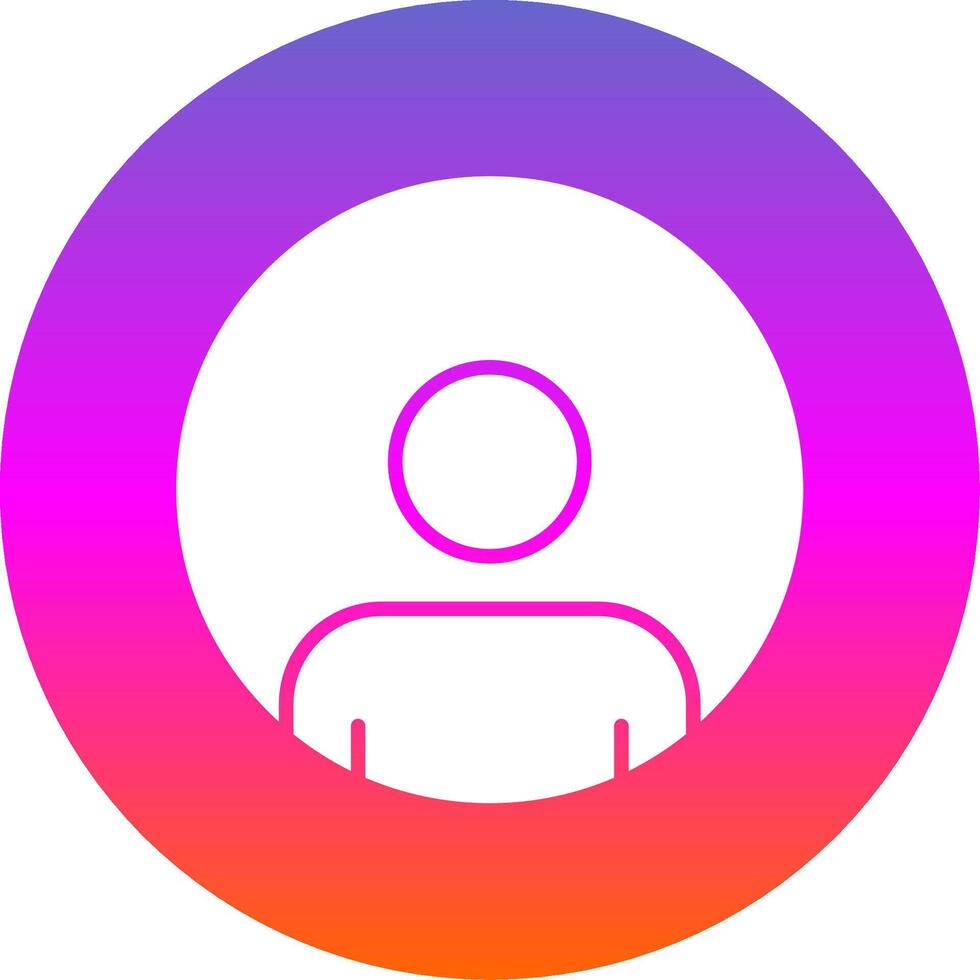 User Glyph Gradient Circle Icon Design vector