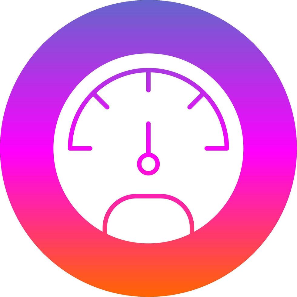 Speedo Meter Glyph Gradient Circle Icon Design vector