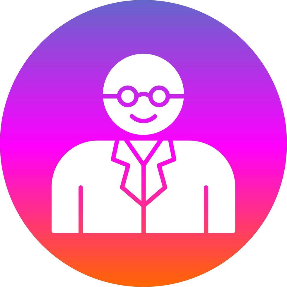 Professor Glyph Gradient Circle Icon Design vector