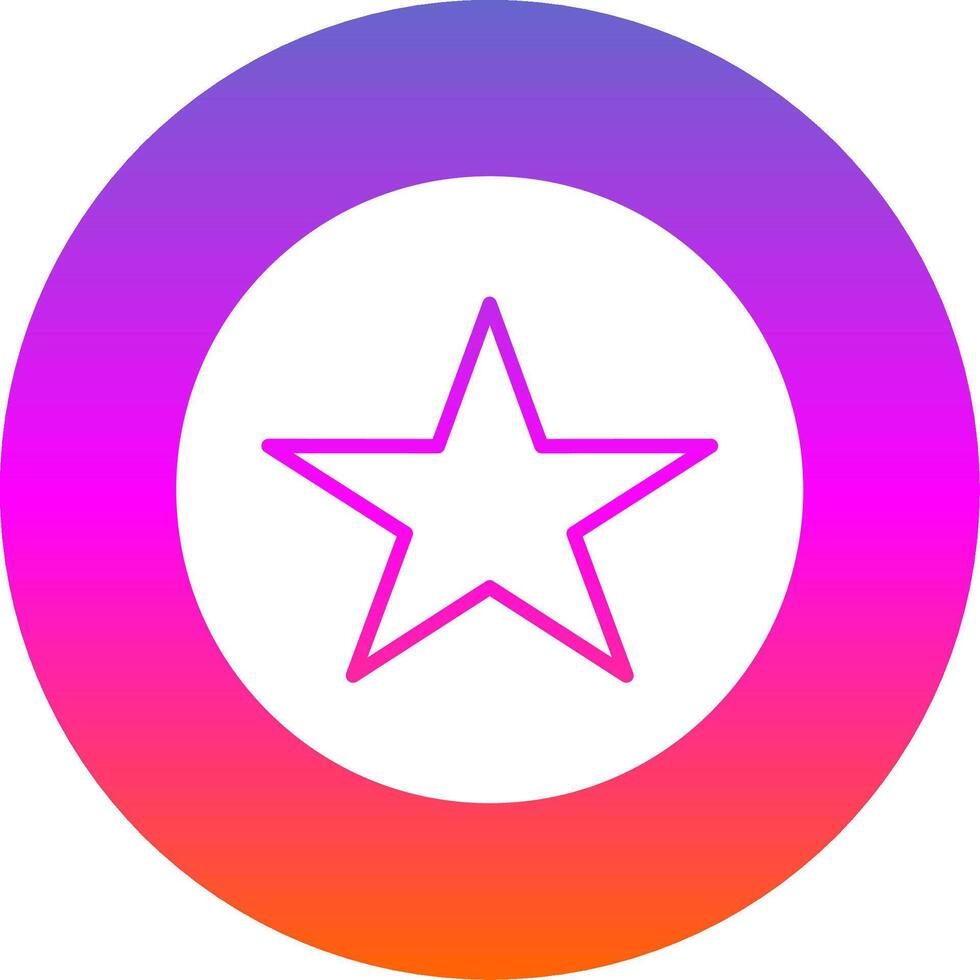 Star Glyph Gradient Circle Icon Design vector