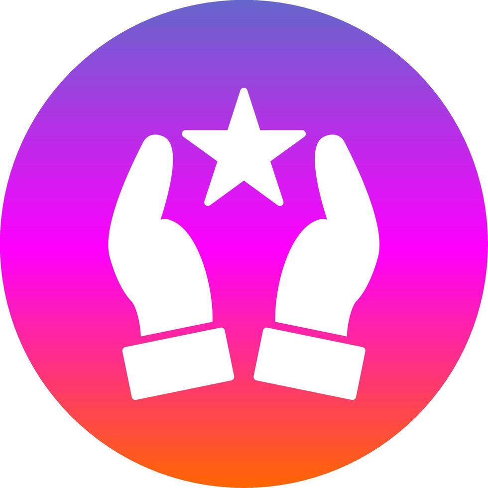 Hands Glyph Gradient Circle Icon Design vector
