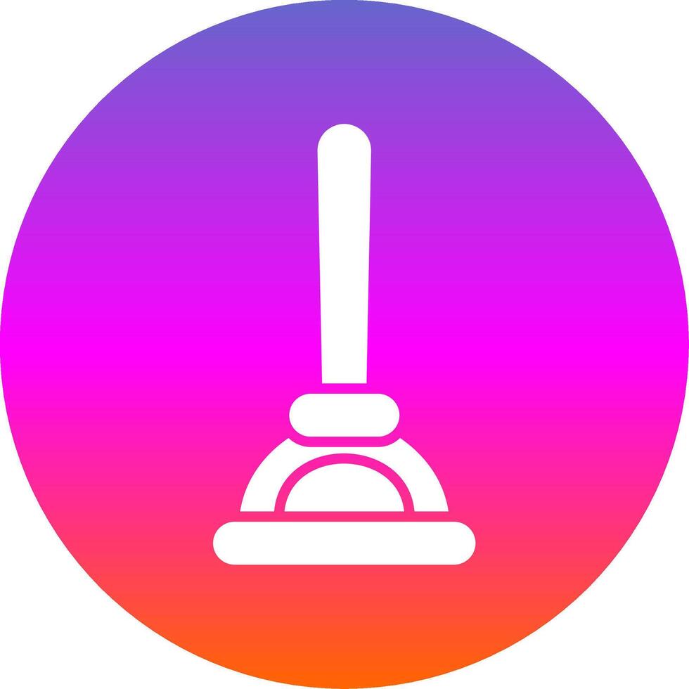 Plunger Glyph Gradient Circle Icon Design vector