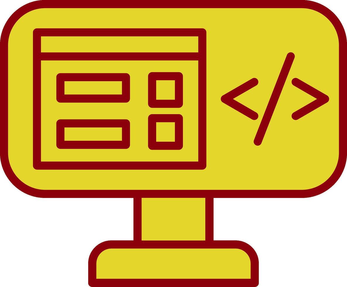 Program Coding Vintage Icon Design vector