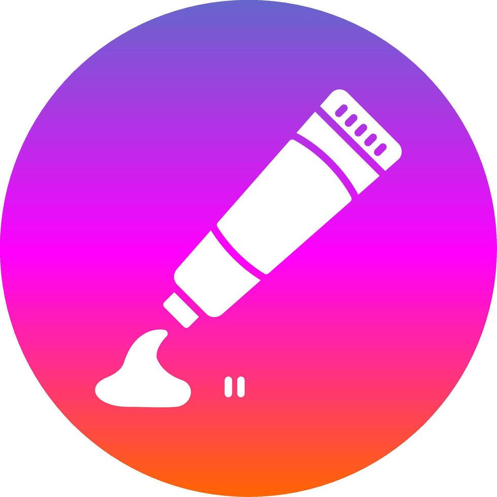 Tooth Paste Glyph Gradient Circle Icon Design vector
