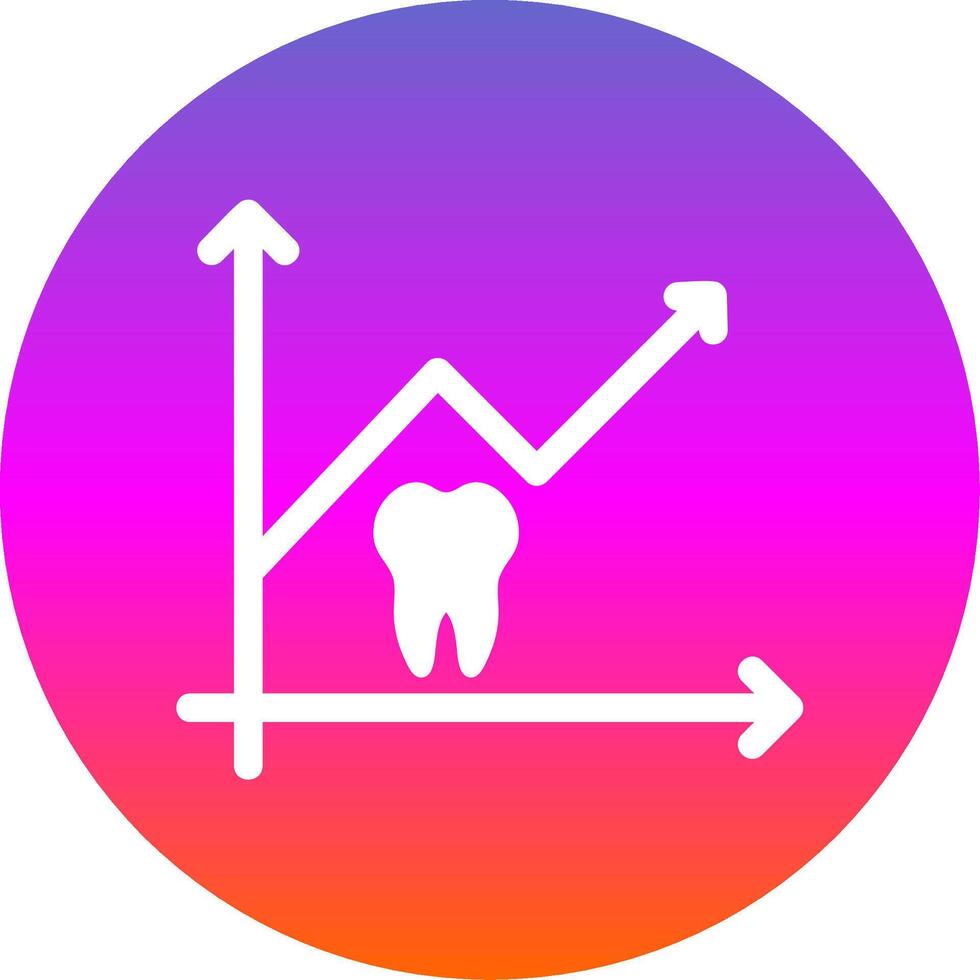 estadísticas glifo degradado circulo icono diseño vector