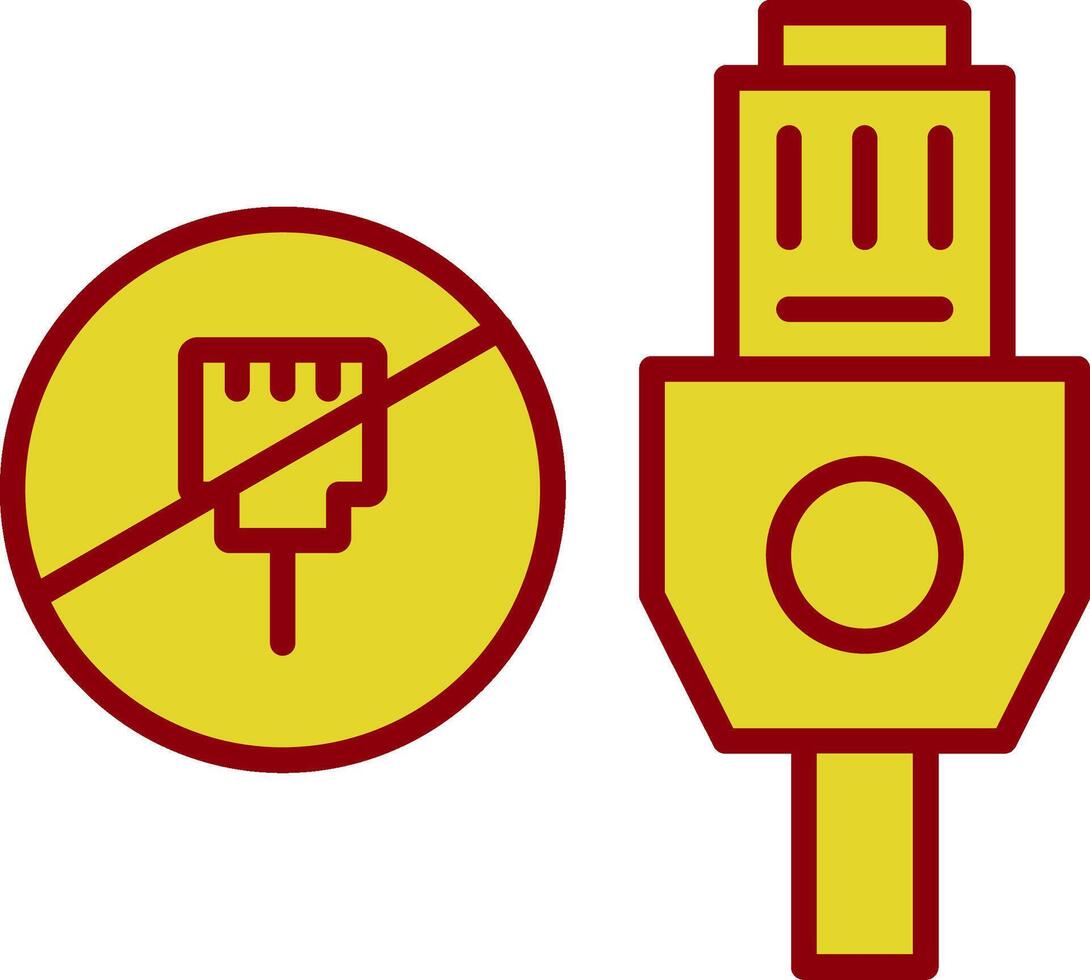 Lan Unplugged Vintage Icon Design vector