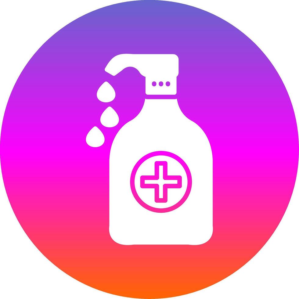 Liquid Glyph Gradient Circle Icon Design vector