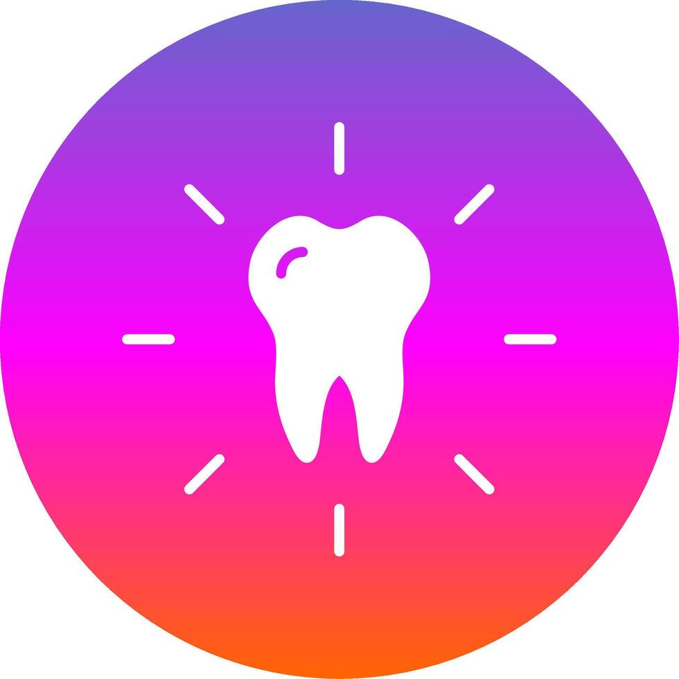 dental cuidado glifo degradado circulo icono diseño vector