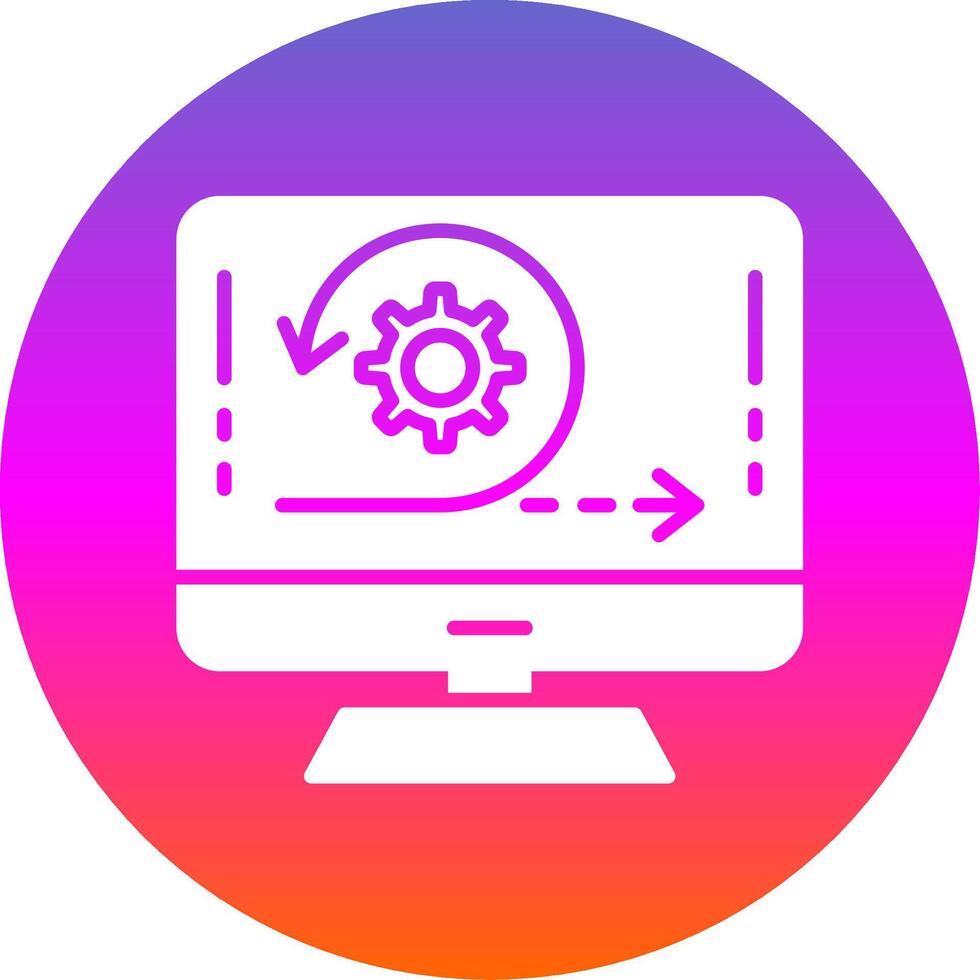 Agile Glyph Gradient Circle Icon Design vector