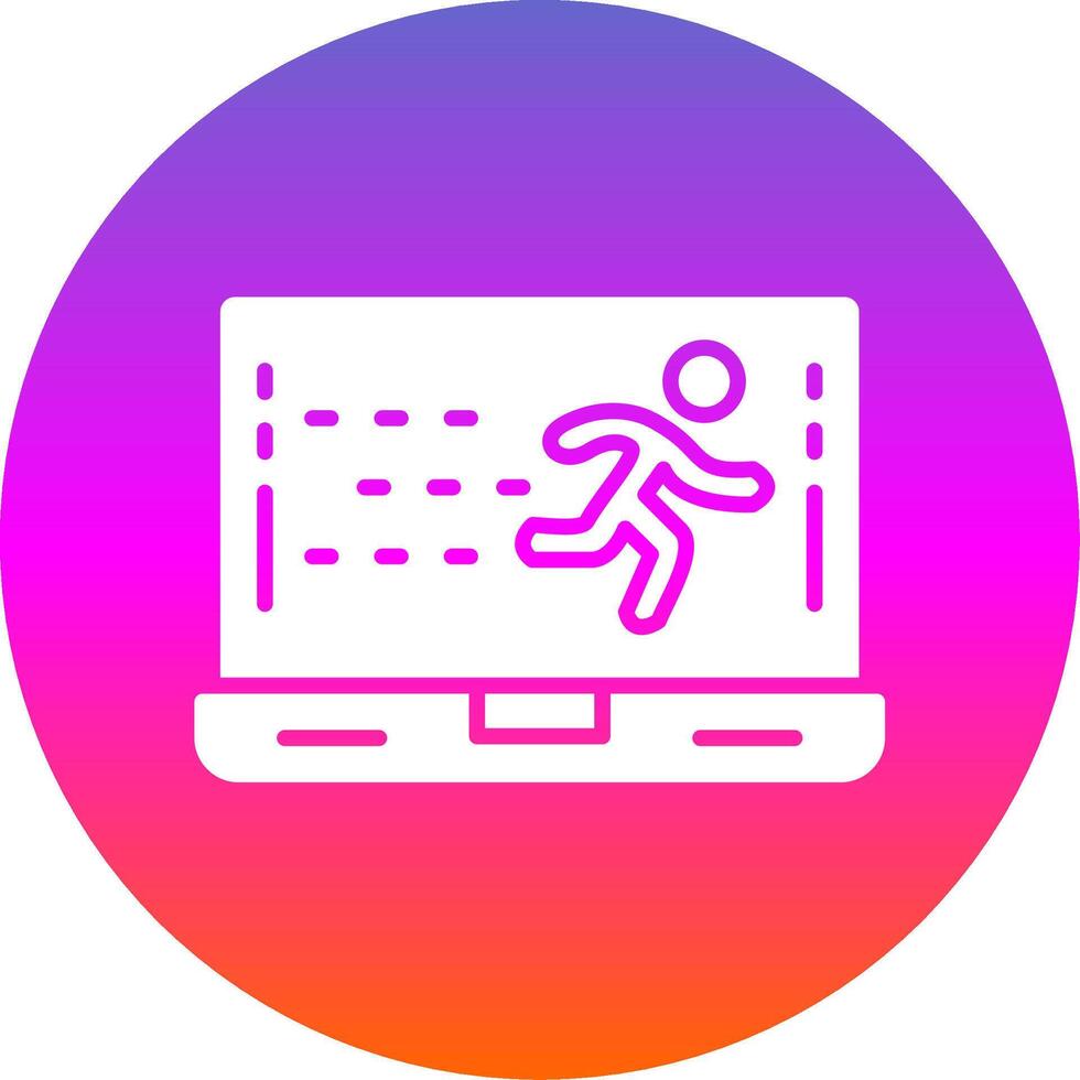 Sprint Glyph Gradient Circle Icon Design vector