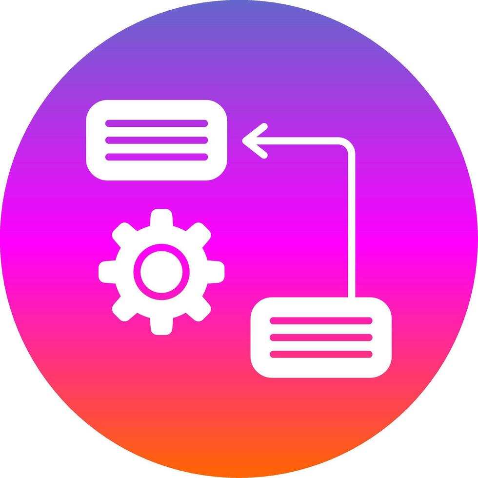 Prioritize Glyph Gradient Circle Icon Design vector