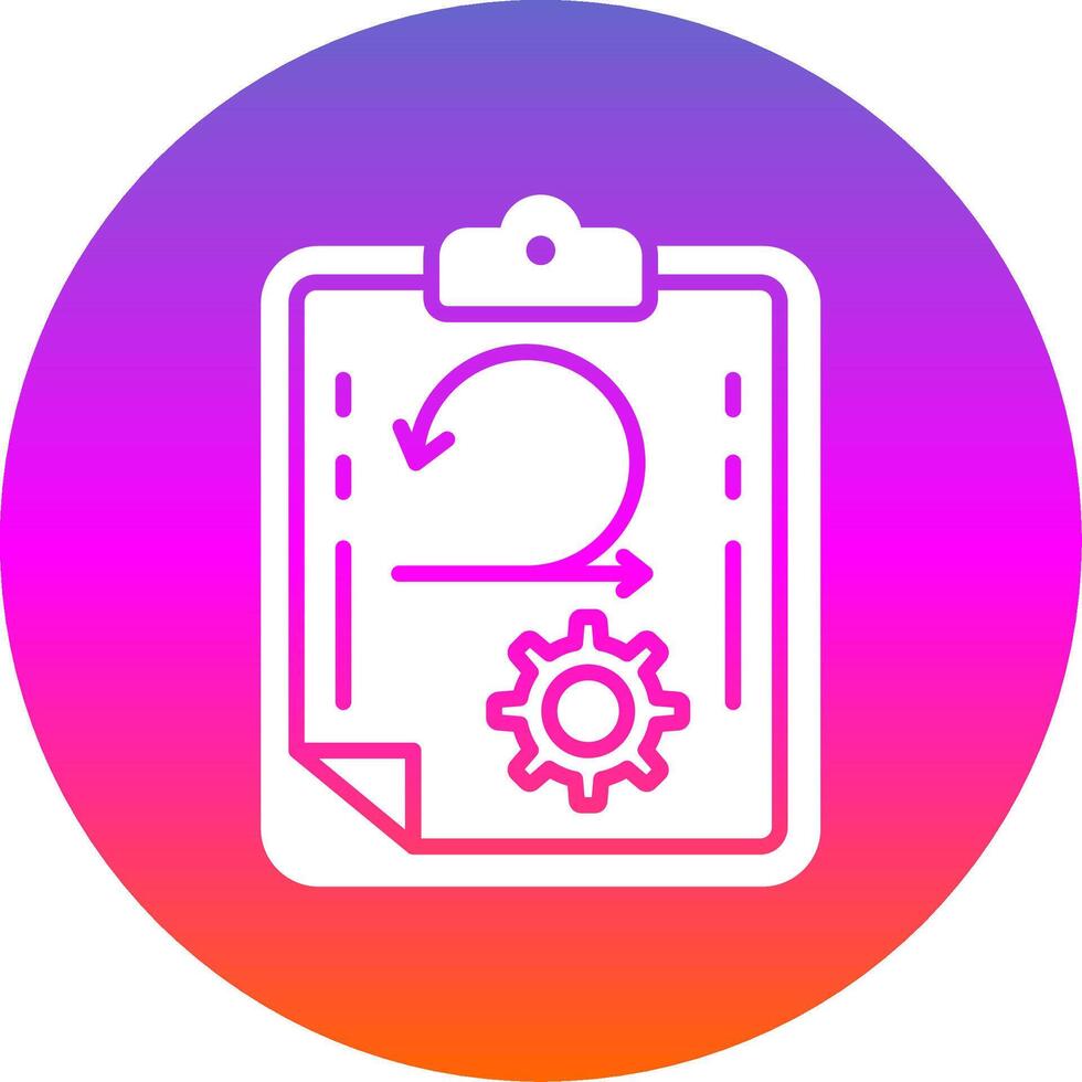 Agile Glyph Gradient Circle Icon Design vector