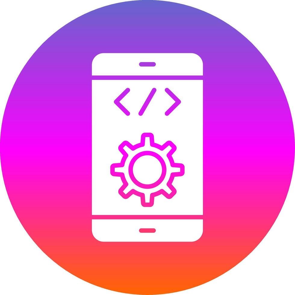 Software Development Glyph Gradient Circle Icon Design vector