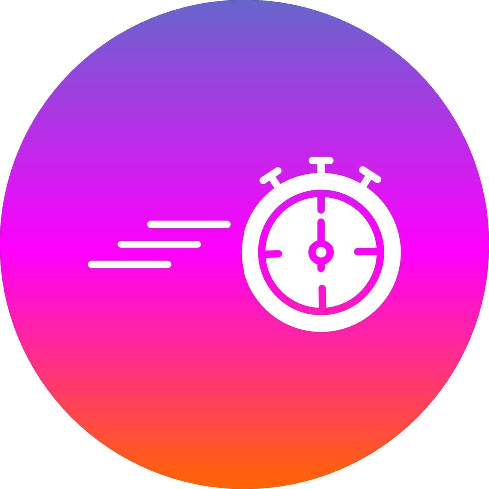Timer Glyph Gradient Circle Icon Design vector