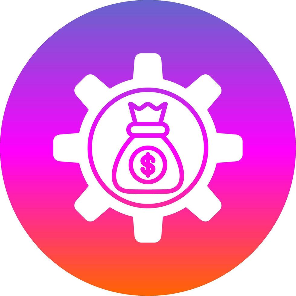 Asset Management Glyph Gradient Circle Icon Design vector
