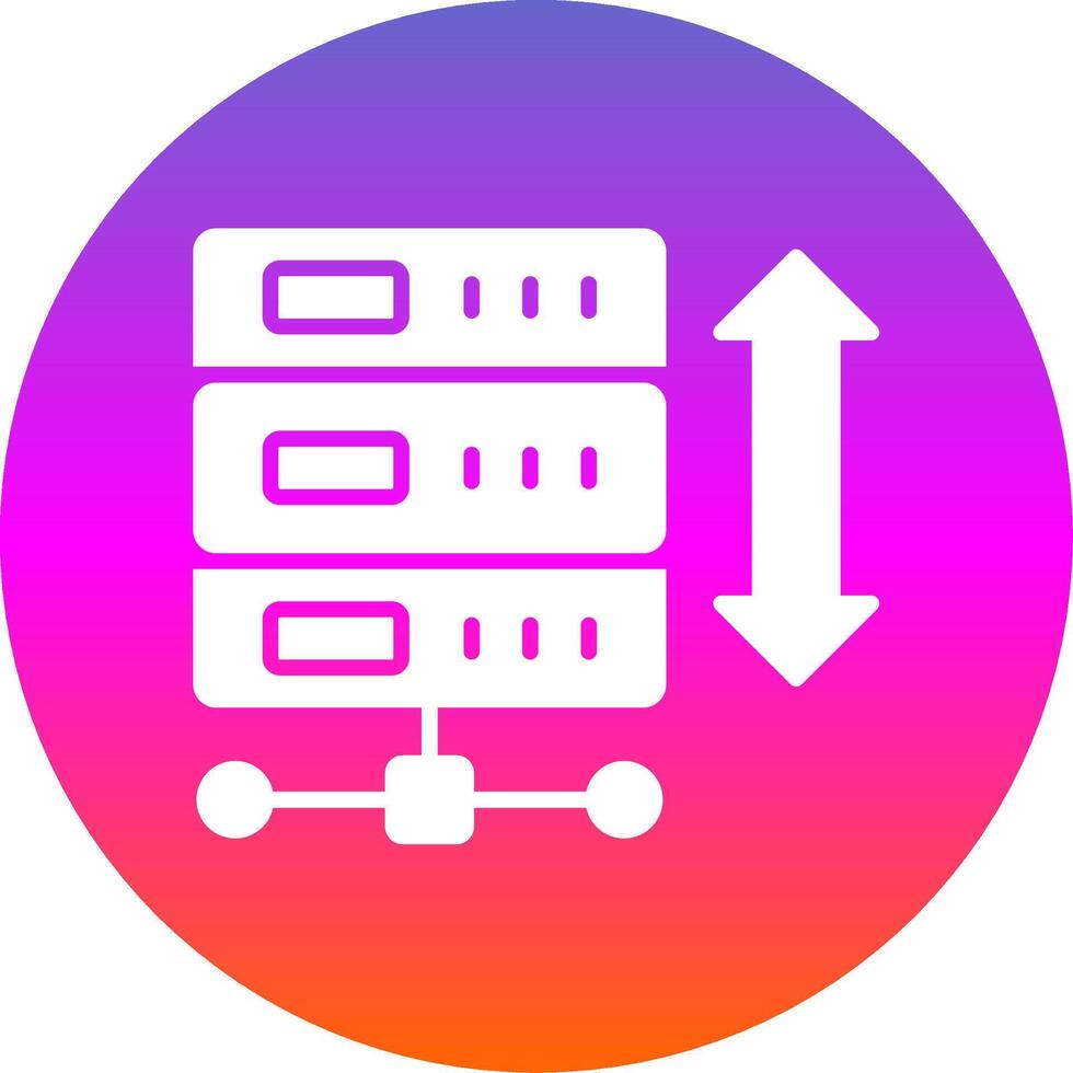 Expand Arrows Glyph Gradient Circle Icon Design vector