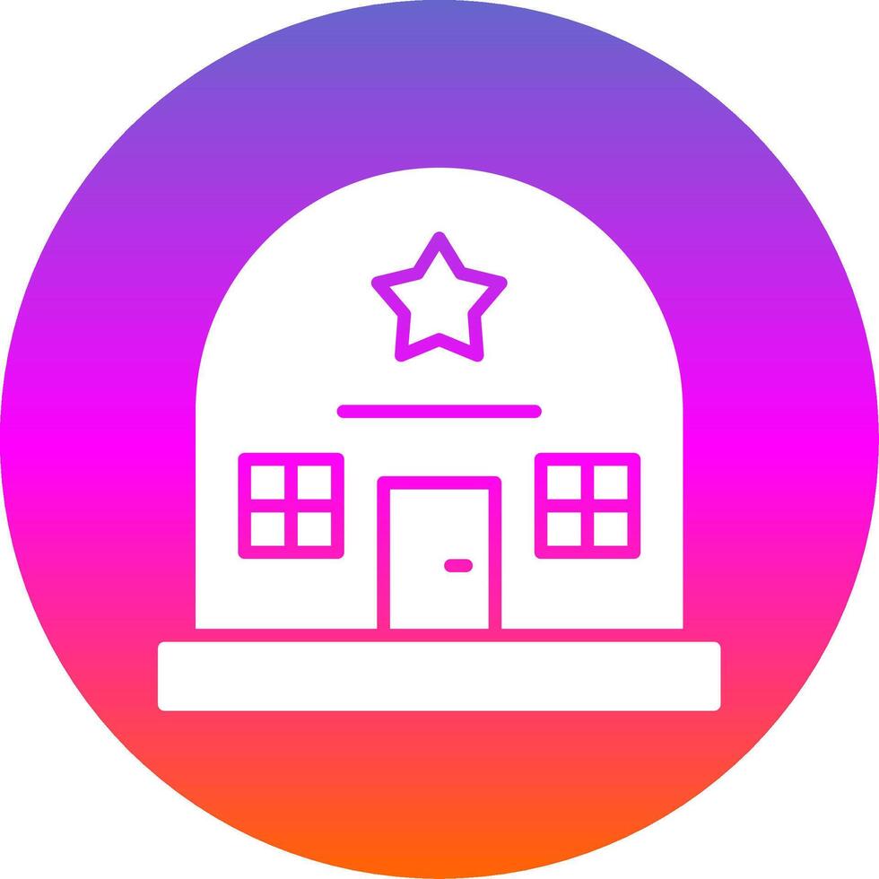 Army Base Glyph Gradient Circle Icon Design vector