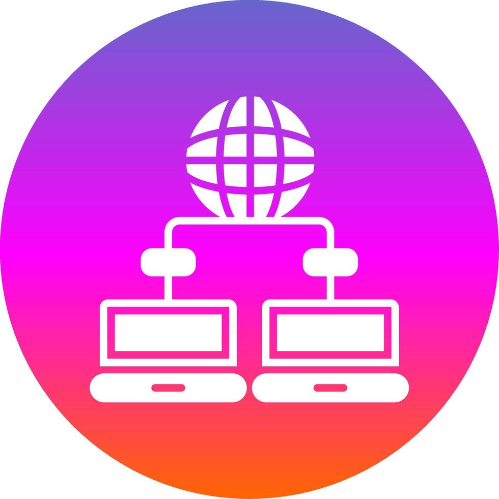 Data Network Glyph Gradient Circle Icon Design vector