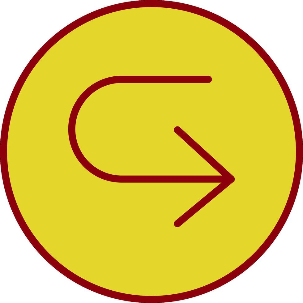 U Turn Vintage Icon Design vector