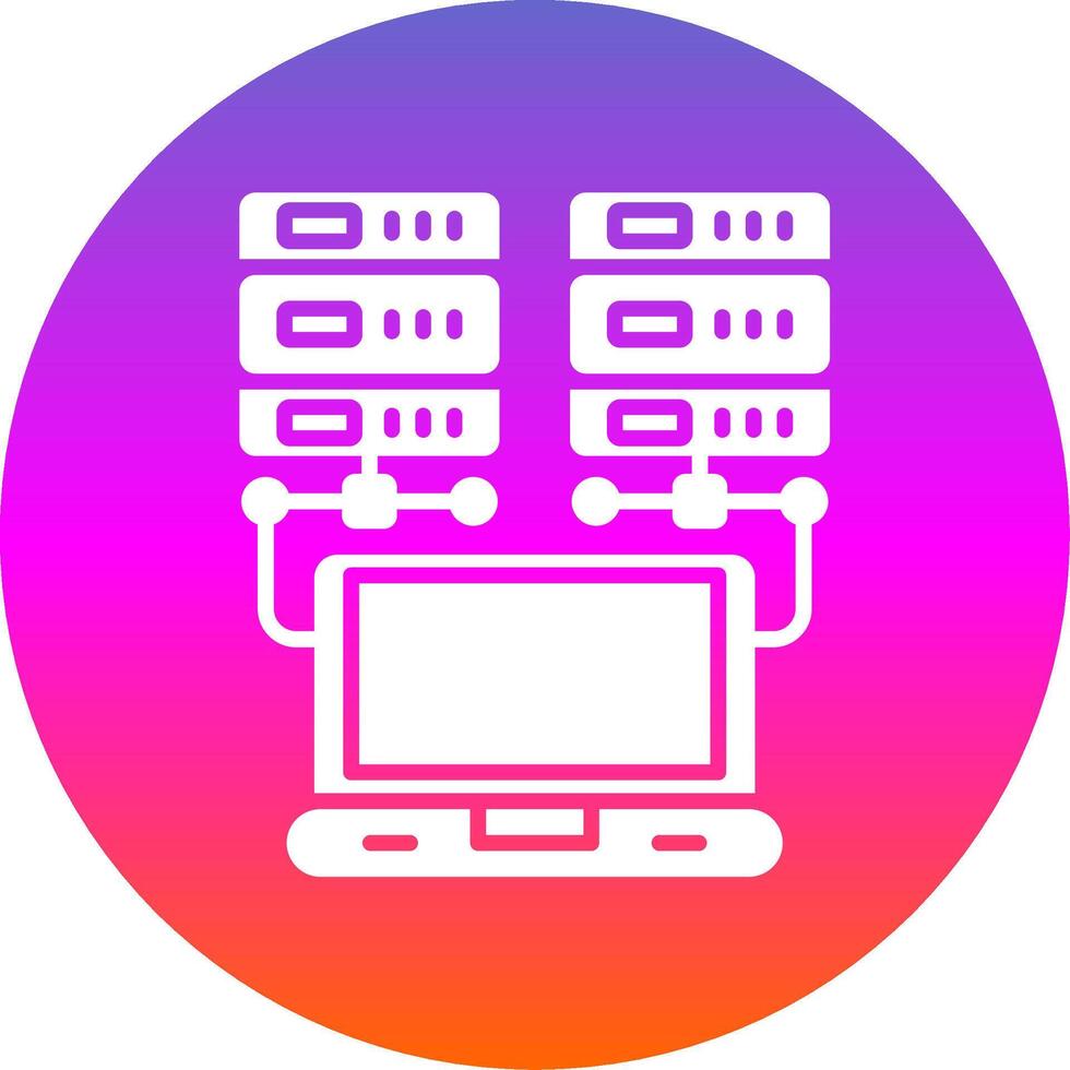 Data Network Glyph Gradient Circle Icon Design vector