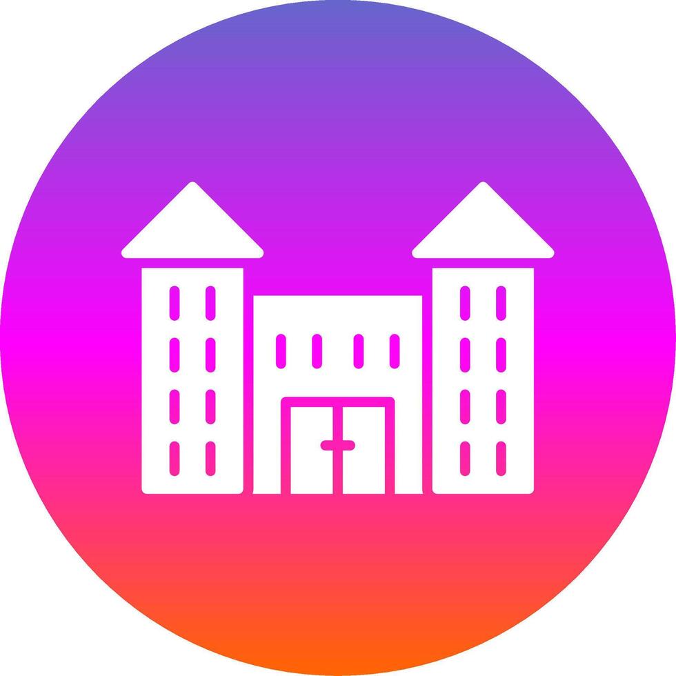 Victorian House Glyph Gradient Circle Icon Design vector
