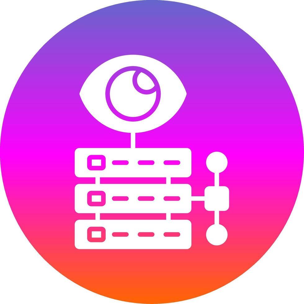 Data Visualization Glyph Gradient Circle Icon Design vector