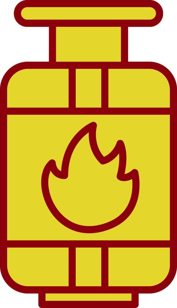 Gas Cylinder Vintage Icon Design vector