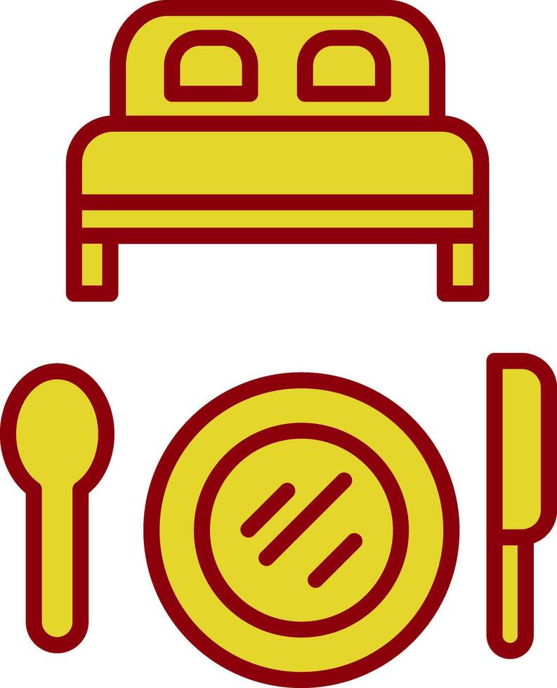 Bed And Breakfast Vintage Icon Design vector
