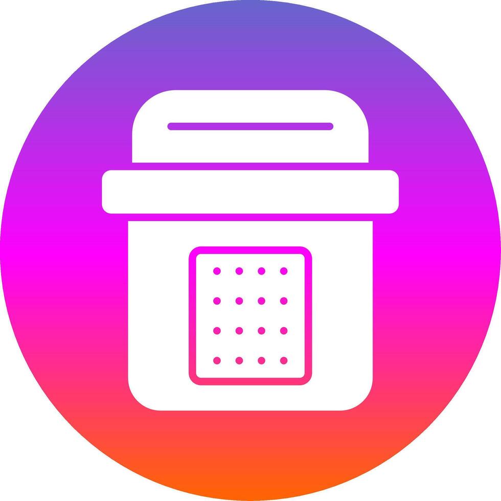 Sealed Glyph Gradient Circle Icon Design vector