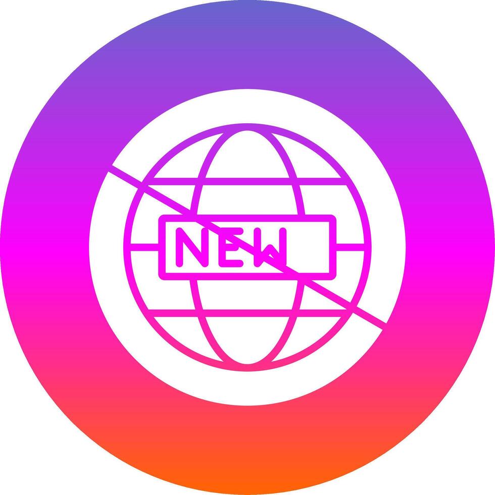 Fake News Glyph Gradient Circle Icon Design vector