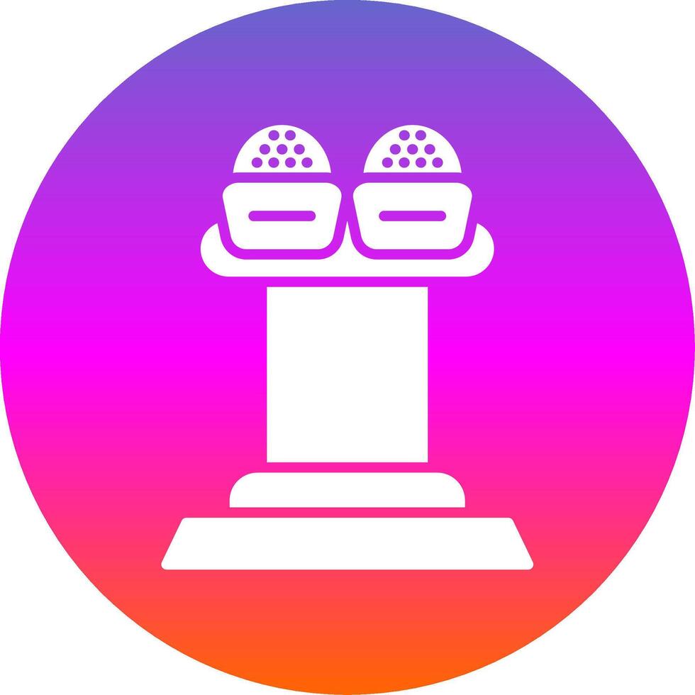 Press Release Glyph Gradient Circle Icon Design vector