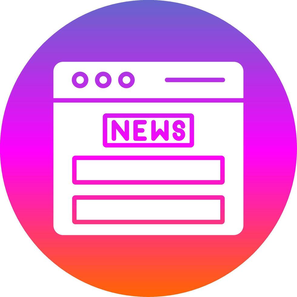 News Feed Glyph Gradient Circle Icon Design vector