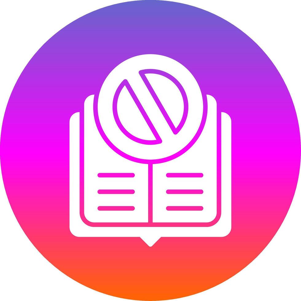 Rejected Glyph Gradient Circle Icon Design vector