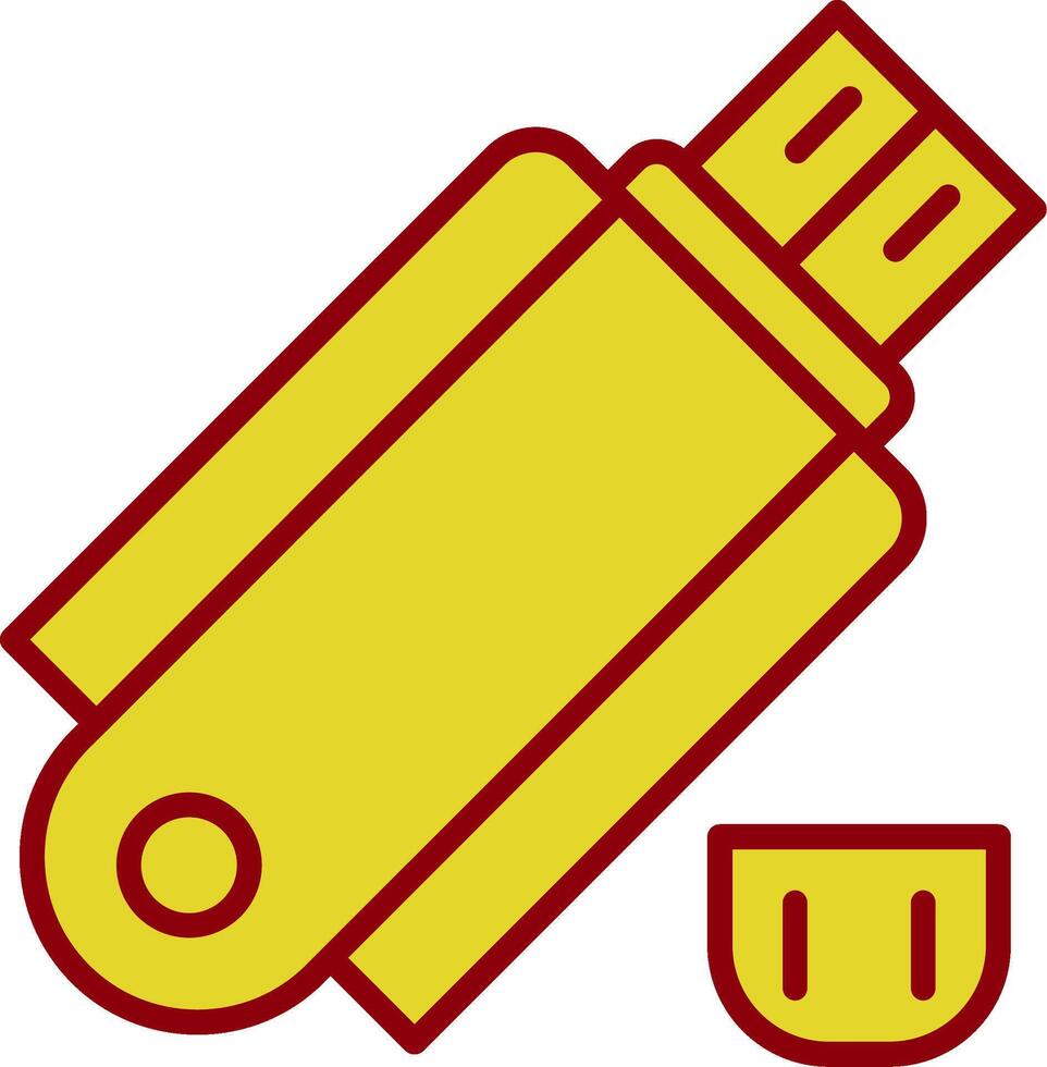 Pendrive Vintage Icon Design vector