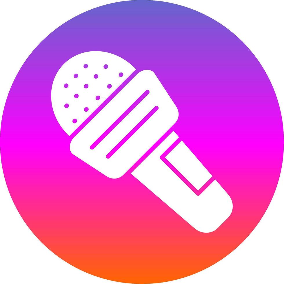 Microphone Glyph Gradient Circle Icon Design vector