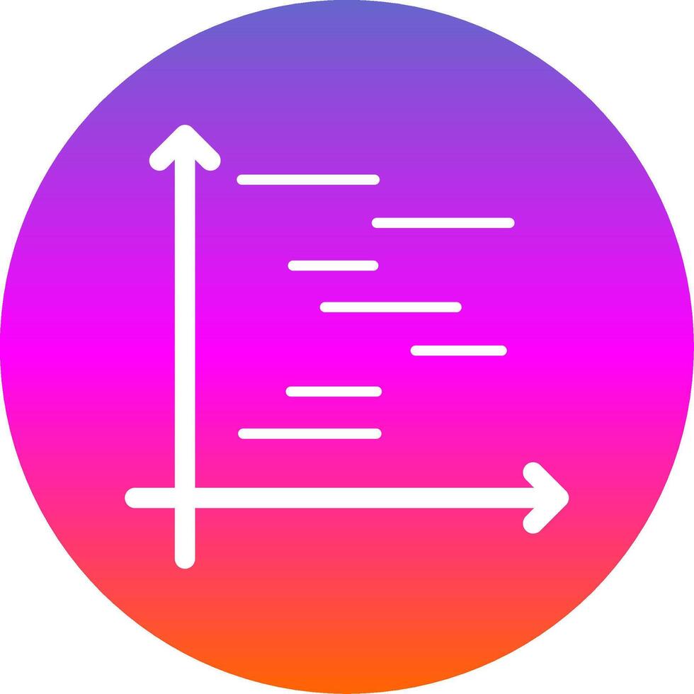 Gnatt Chart Glyph Gradient Circle Icon Design vector