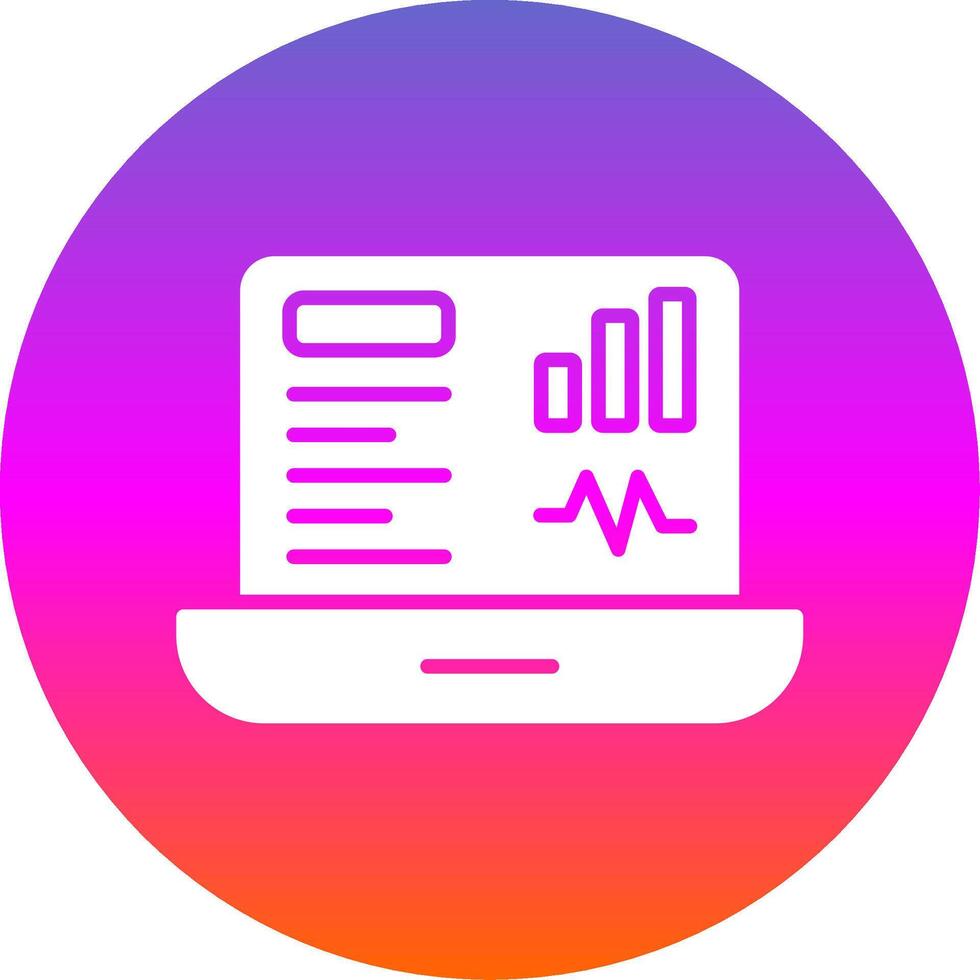 Dashboard Glyph Gradient Circle Icon Design vector