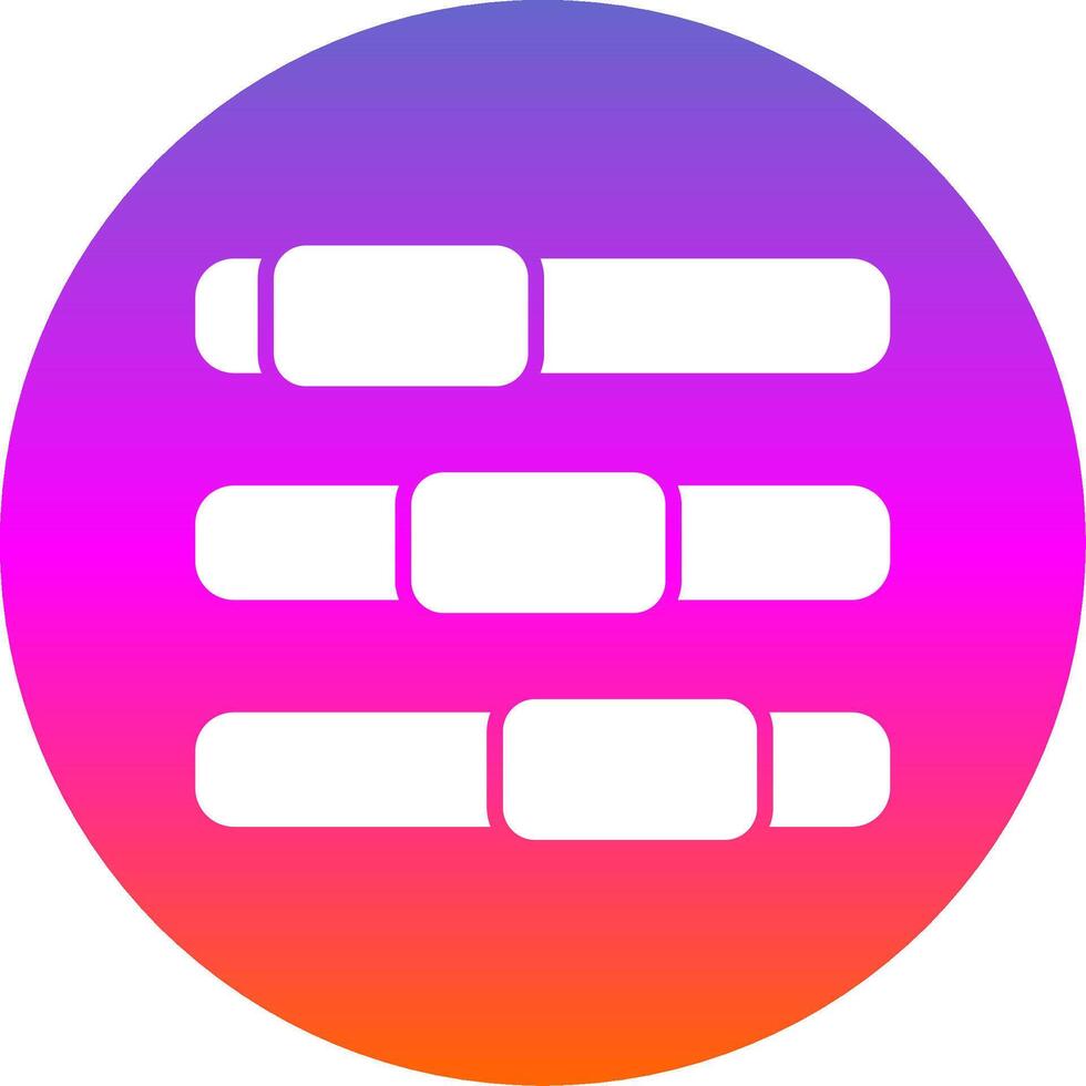 Progress Bar Glyph Gradient Circle Icon Design vector