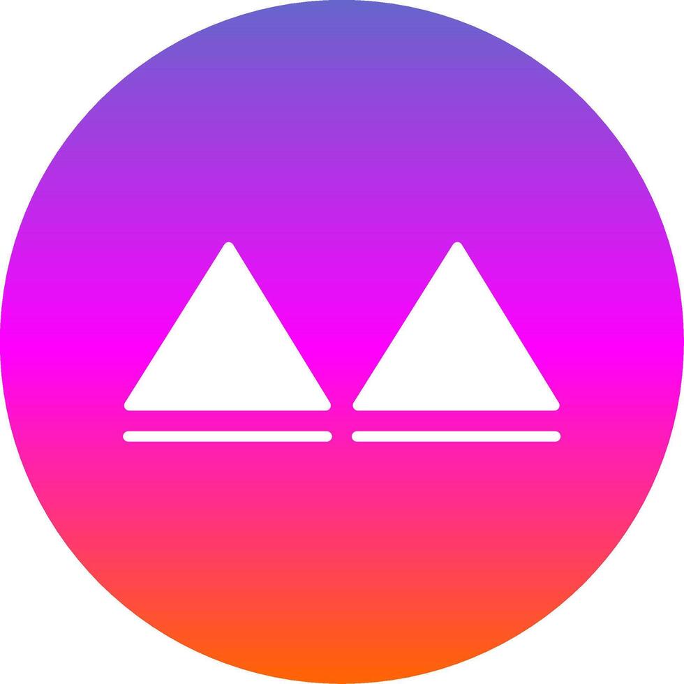 Triangles Glyph Gradient Circle Icon Design vector