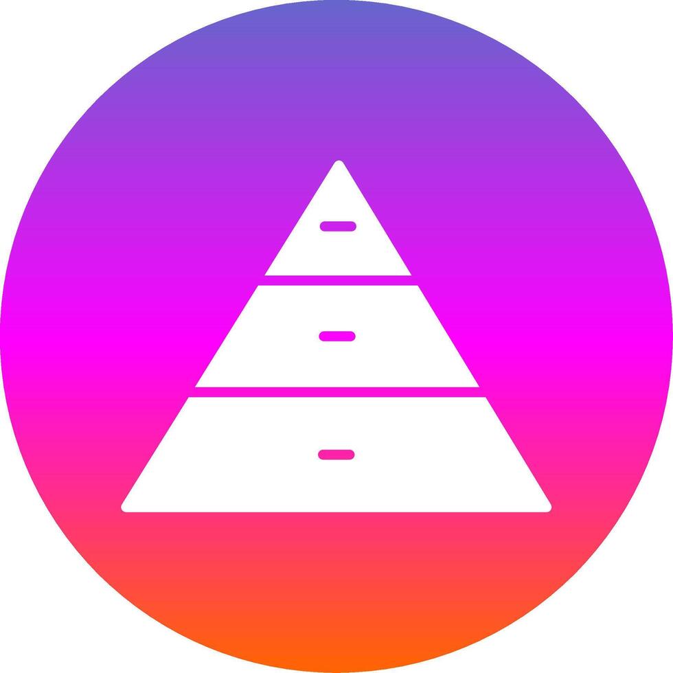 Pyramid Charts Glyph Gradient Circle Icon Design vector