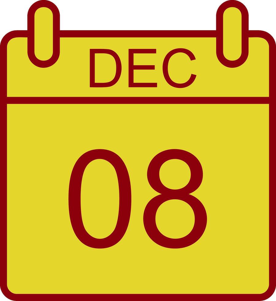 December Vintage Icon Design vector