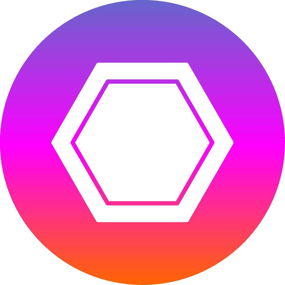Hexagon Glyph Gradient Circle Icon Design vector