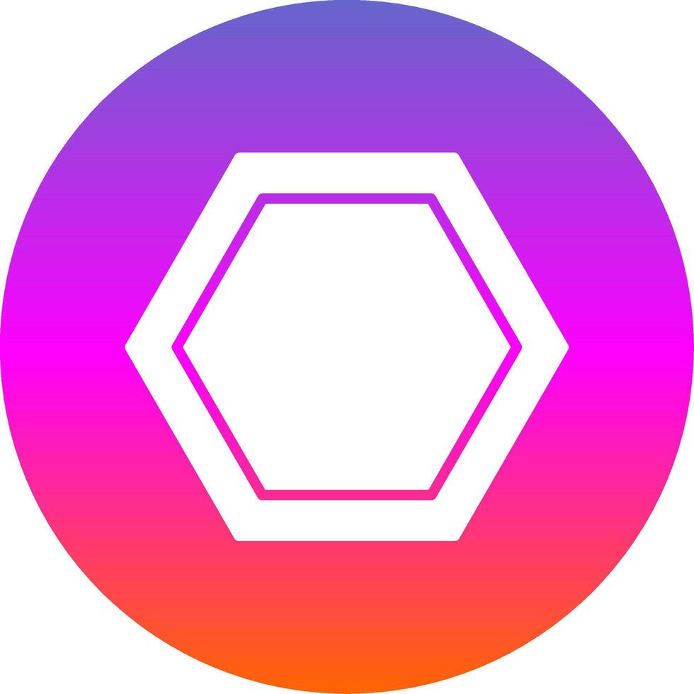 Hexagon Glyph Gradient Circle Icon Design vector