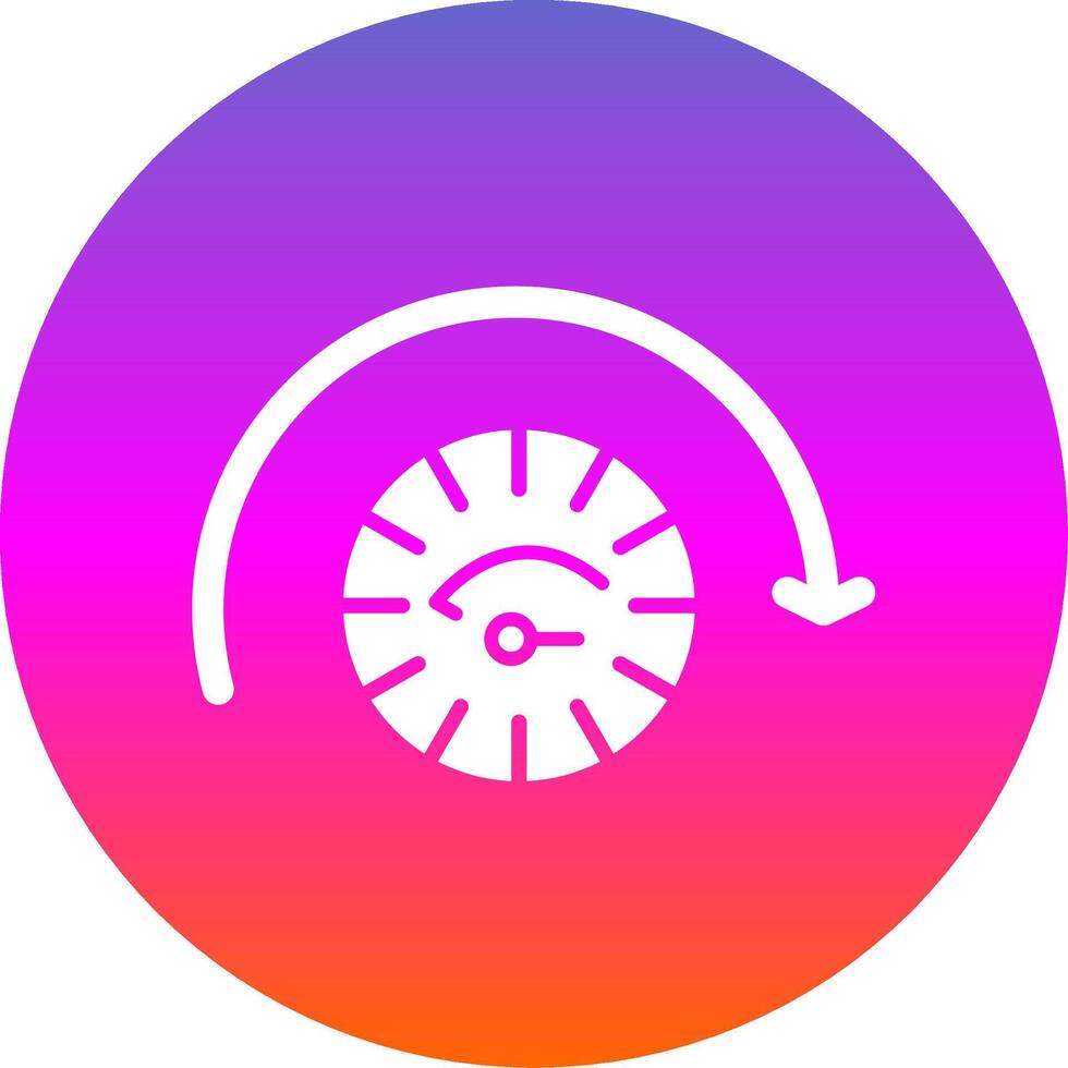 Performnce Glyph Gradient Circle Icon Design vector