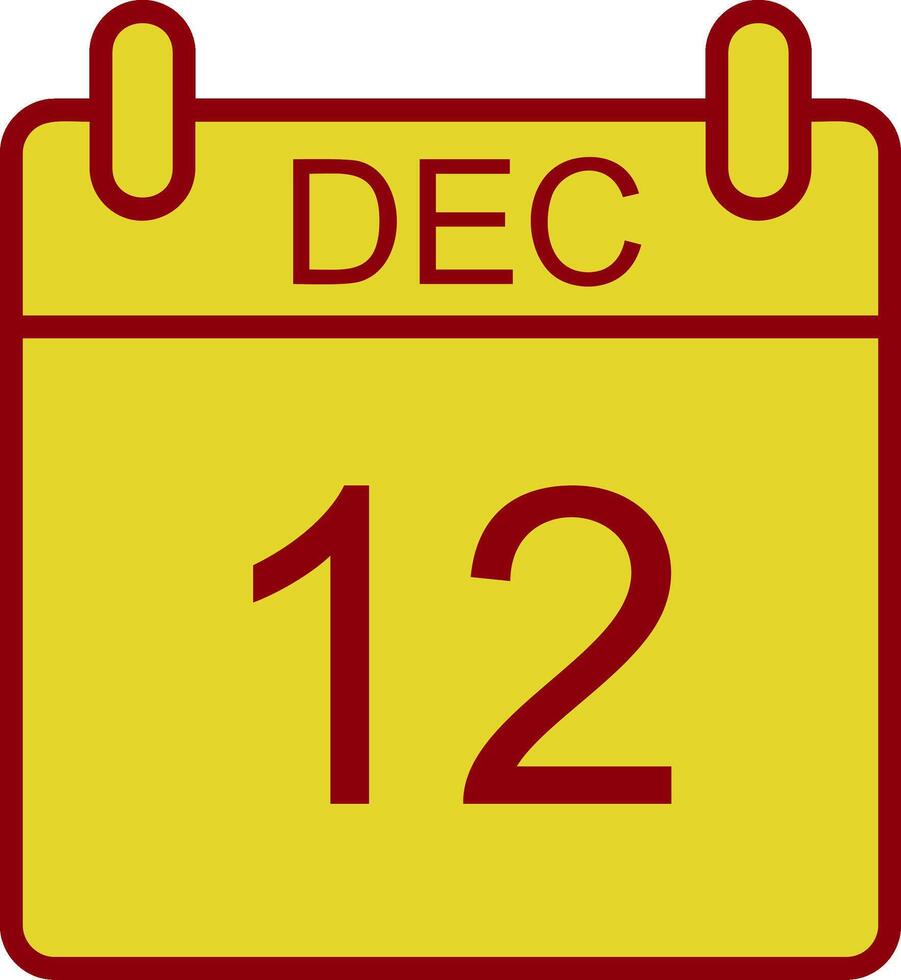 December Vintage Icon Design vector