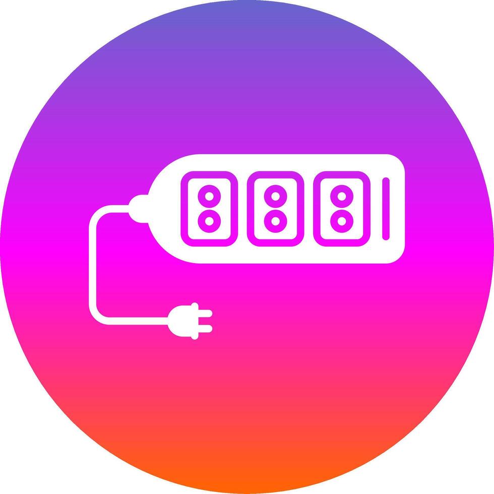 Extension Cable Glyph Gradient Circle Icon Design vector