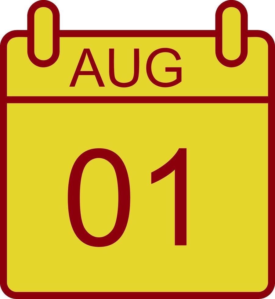 August Vintage Icon Design vector