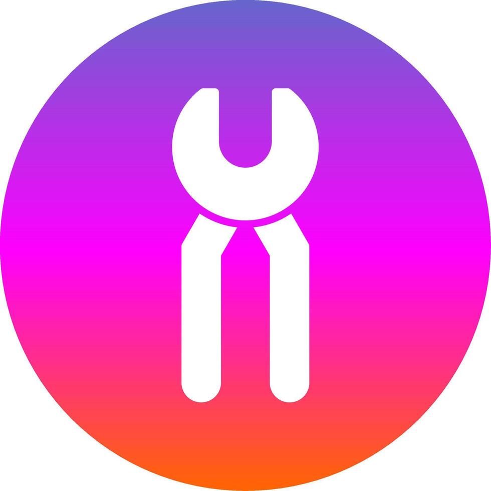 Pincers Glyph Gradient Circle Icon Design vector