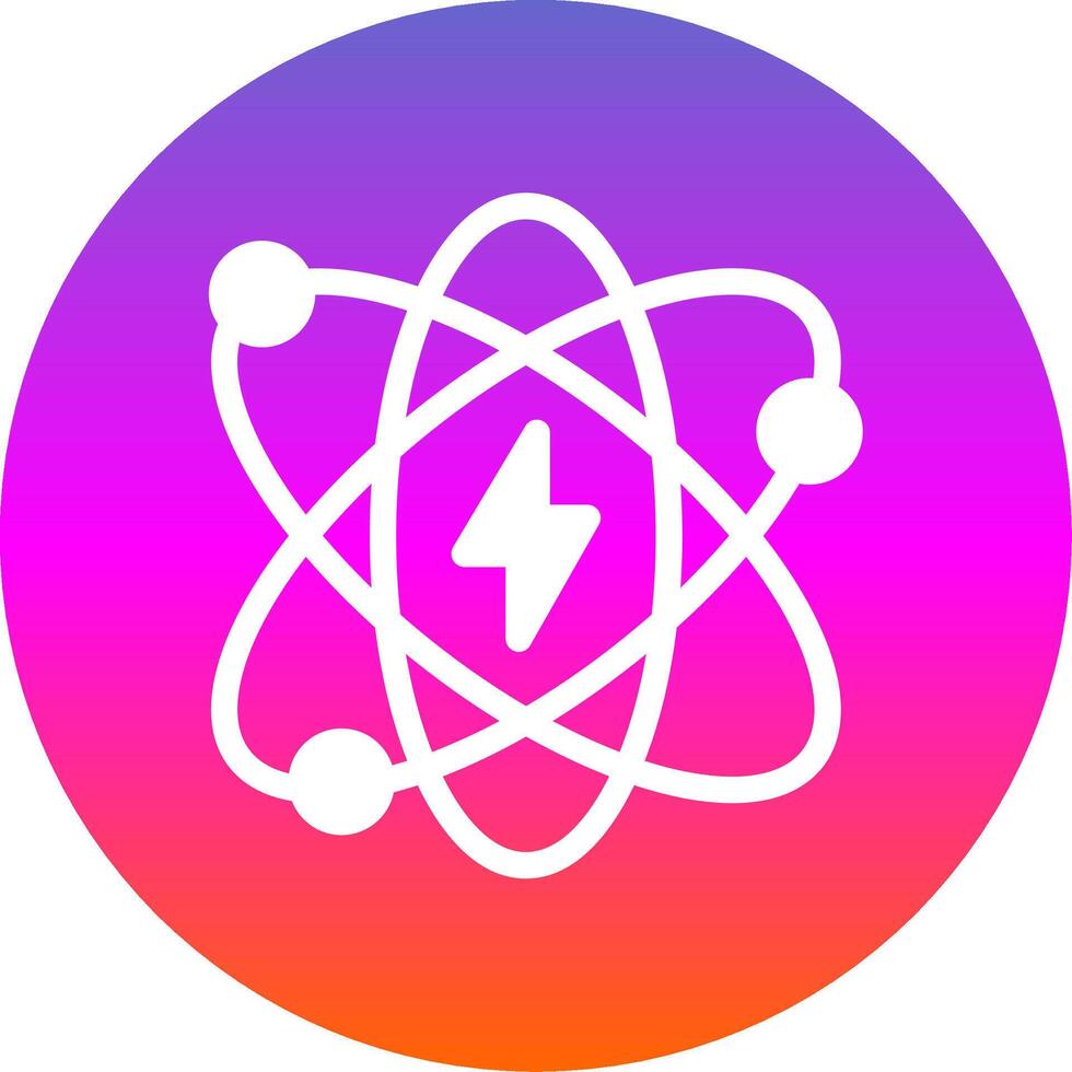 Atomic Energy Glyph Gradient Circle Icon Design vector